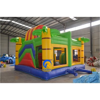 Personalizar Acceptado León de dibujos animados PVC Inflatable Bouncer Slide Combo para el juego de los niños