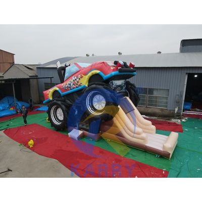 Commercial Red Off-Road Vehicle Inflatable Castle Jumping Combo para niños y adultos