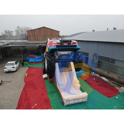 Commercial Red Off-Road Vehicle Inflatable Castle Jumping Combo para niños y adultos