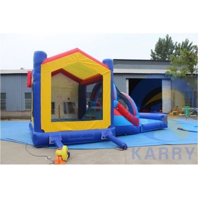 Portable PVC Baloncesto Parque de diversiones Salto Castillo Rebullante con tobogán 14 años arriba