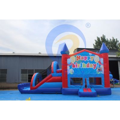 Unisex castillo inflable salto comercial combo casa de rebote con tobogán de obstáculos