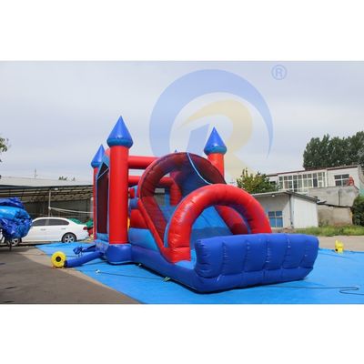 Unisex castillo inflable salto comercial combo casa de rebote con tobogán de obstáculos
