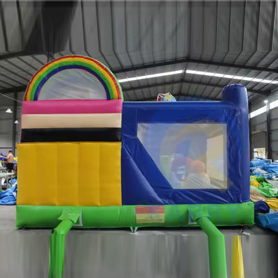 Combo de rebote inflable de PVC unisex con tobogán y rebote inflable del castillo del unicornio