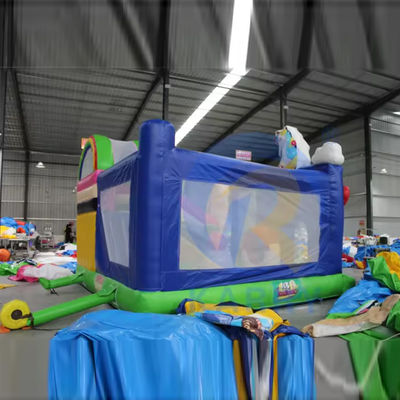 Combo de rebote inflable de PVC unisex con tobogán y rebote inflable del castillo del unicornio