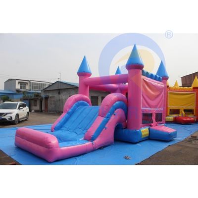 Carry amarillo PVC Inflable salpicador con tobogán Commercial Combinado Castillo Salto