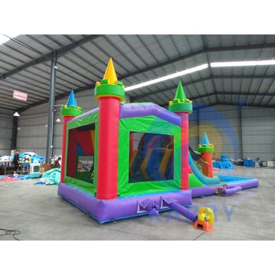 Jardín de juegos para niños al aire libre Castillo Slide Combo Casa de salto inflable con tobogán