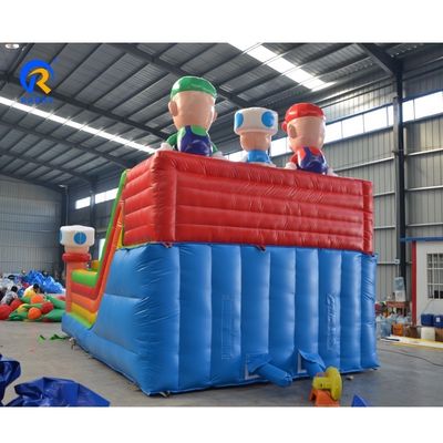 Alquiler comercial de bajo precio 2023 Diseño Mario Cartoon Castillo de salpicaduras Puente inflable
