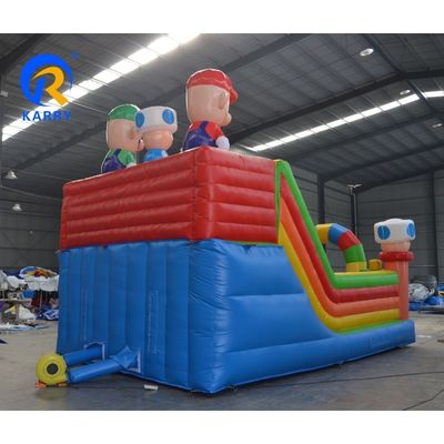 Alquiler comercial de bajo precio 2023 Diseño Mario Cartoon Castillo de salpicaduras Puente inflable
