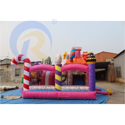 Envío expreso Dulces dulces Sugar Shack Casa de rebote inflable para niños Parque de juegos