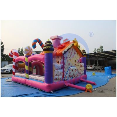Envío expreso Dulces dulces Sugar Shack Casa de rebote inflable para niños Parque de juegos