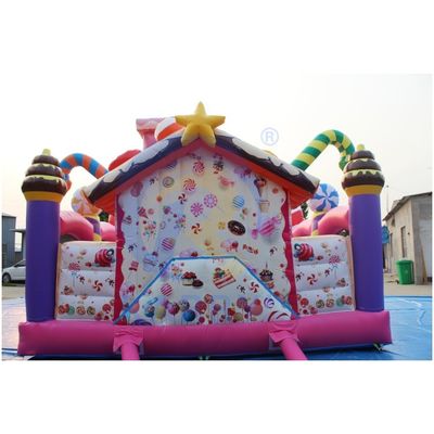 Envío expreso Dulces dulces Sugar Shack Casa de rebote inflable para niños Parque de juegos