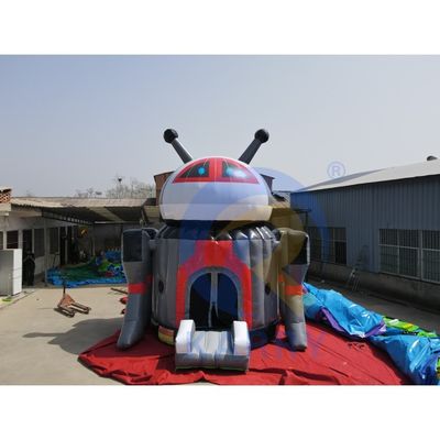 Portable popular dibujos animados inflables robot casa de seguridad para niños aceptado OEM