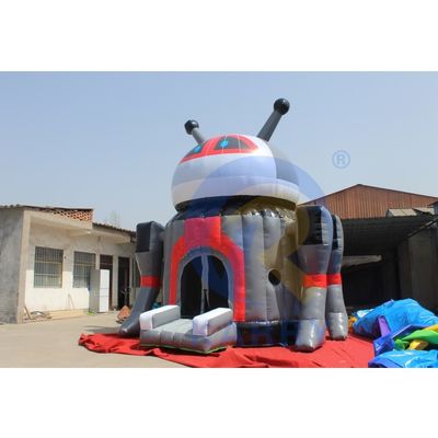 Portable popular dibujos animados inflables robot casa de seguridad para niños aceptado OEM