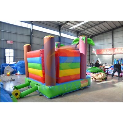 Cartoon Pequeño Mono Mini Castillo Inflable Combinación de diapositivas para juego en interiores