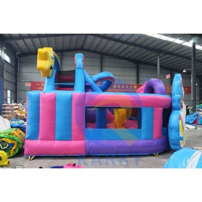 Estándares CE doble unicornio castillo inflable casa de rebote para niños patio de juegos al aire libre