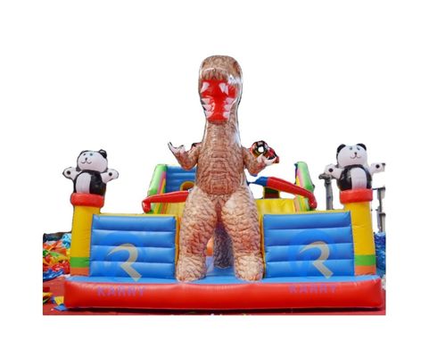Eventos de fiesta Dinosaurio Spider-Man Panda Combinación Inflable Castillo Rebullante con tobogán