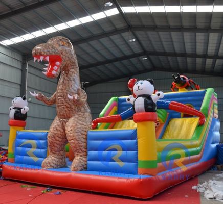 Eventos de fiesta Dinosaurio Spider-Man Panda Combinación Inflable Castillo Rebullante con tobogán