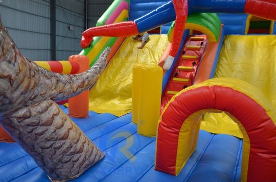 Eventos de fiesta Dinosaurio Spider-Man Panda Combinación Inflable Castillo Rebullante con tobogán