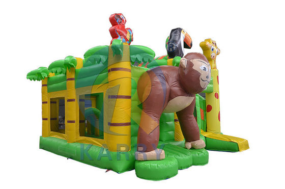 Casa de rebote inflable portátil con tobogán castillos de salto aéreo tobogán de agua pequeño portero
