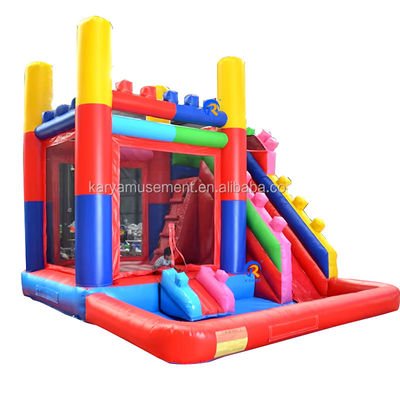 Unisex patio trasero fiesta inflable castillo de salto combinado tobogán acuático con piscina y tobogán