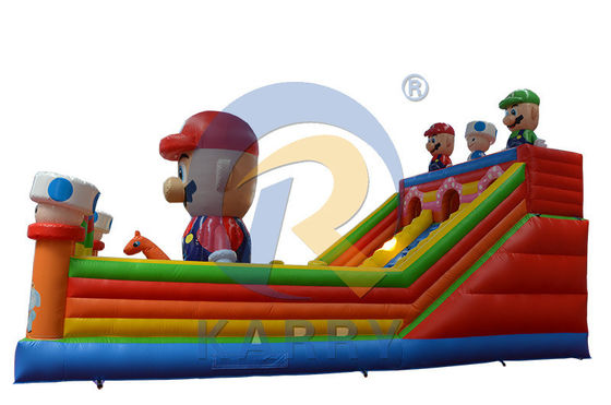 EN71/CE Certificado Parque temático inflables Mario Slide de la casa del portero para niños y adultos