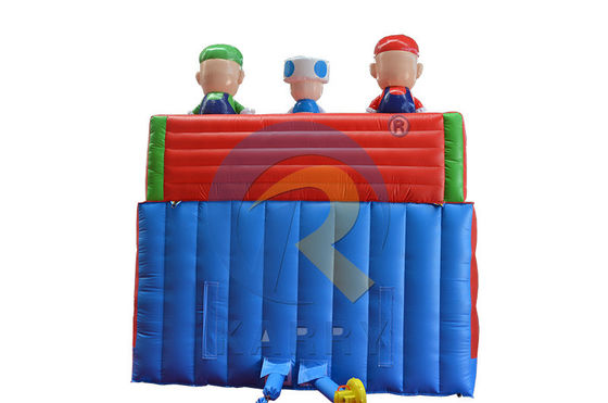 EN71/CE Certificado Parque temático inflables Mario Slide de la casa del portero para niños y adultos