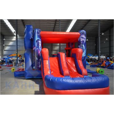 Spiderman Combinado Inflable Casa de Salto y tobogán Debes tener para los niños Jardín de juegos al aire libre