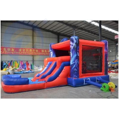 Spiderman Combinado Inflable Casa de Salto y tobogán Debes tener para los niños Jardín de juegos al aire libre