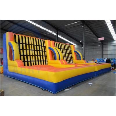 Juego de deporte de pared pegajosa inflable con ropa de pasta comercial y soplador con soplador