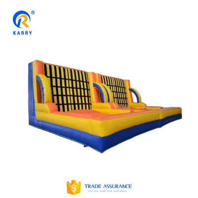 Juego de deporte de pared pegajosa inflable con ropa de pasta comercial y soplador con soplador