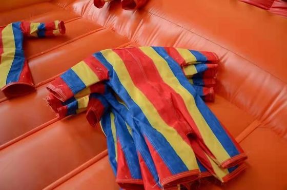Juego de deporte de pared pegajosa inflable con ropa de pasta comercial y soplador con soplador