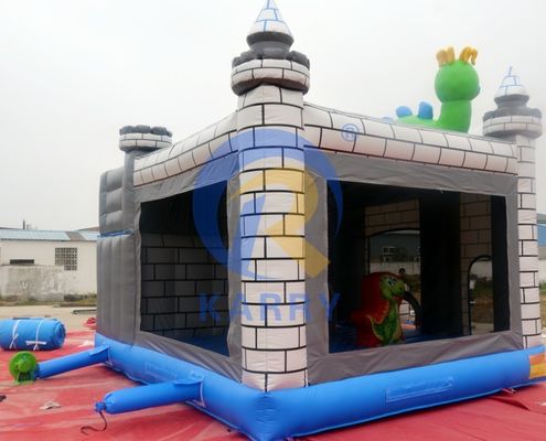 Dino Commercial Bouncy Castle Inflatable con Slide y los kits de reparación de accesorios