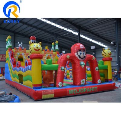 PORTABLE Comercial Inflable Salto en el aire Castillo de diseño Mario Parque de juegos