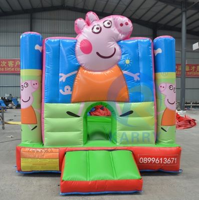 Unisex PVC de dibujos animados Pink Piggy Mini castillo inflable para interiores y exteriores comerciales