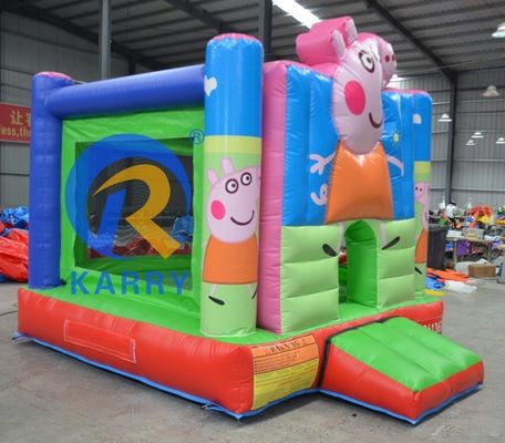 Unisex PVC de dibujos animados Pink Piggy Mini castillo inflable para interiores y exteriores comerciales