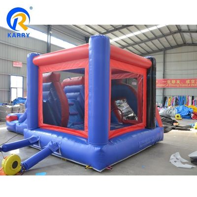 Casa de rebote inflable de Spiderman para niños con tobogán