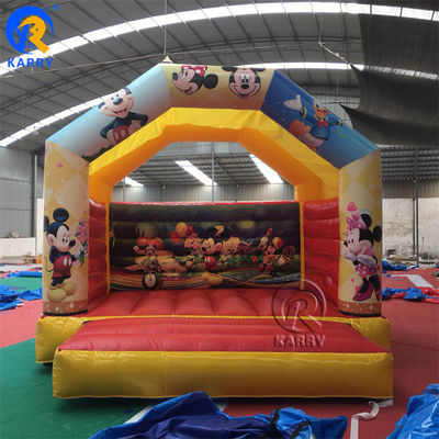 Mini PVC Inflatable Casa Castillo Rebosa con los personajes de dibujos animados favoritos de los niños