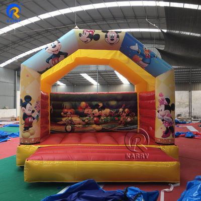 Mini PVC Inflatable Casa Castillo Rebosa con los personajes de dibujos animados favoritos de los niños