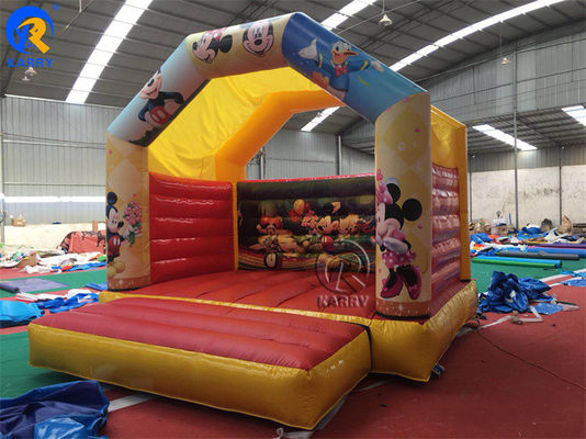 Mini PVC Inflatable Casa Castillo Rebosa con los personajes de dibujos animados favoritos de los niños
