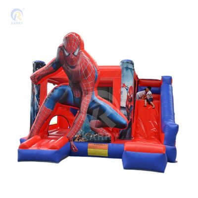 Unisex inflables de PVC comercial Spiderman Casa de rebote con soplador de diapositivas incluido