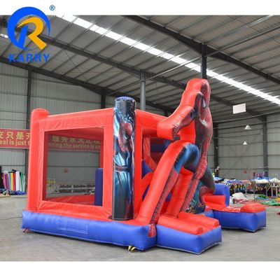 Unisex inflables de PVC comercial Spiderman Casa de rebote con soplador de diapositivas incluido