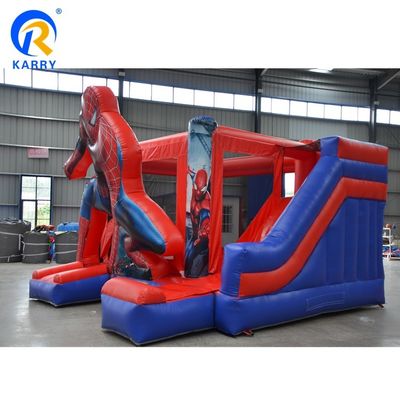 Unisex inflables de PVC comercial Spiderman Casa de rebote con soplador de diapositivas incluido