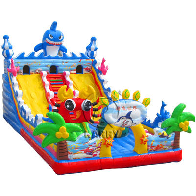 Personalizar Sea World Fun City Parque Inflable para Niños Gran Castillo Rebosa