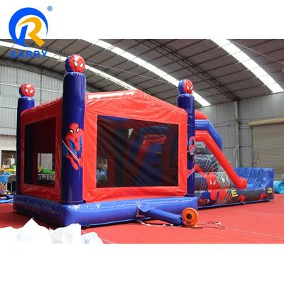 Castillo de salto inflable de color personalizado Spiderman Castillo de salto con combinación de diapositivas