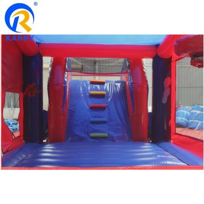 Castillo de salto inflable de color personalizado Spiderman Castillo de salto con combinación de diapositivas