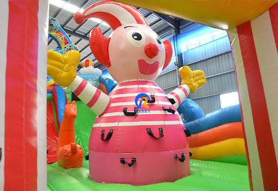 Deslizamiento de castillo combo inflable con salto de la rueda de la fortuna Casa de salto y campo de obstáculos