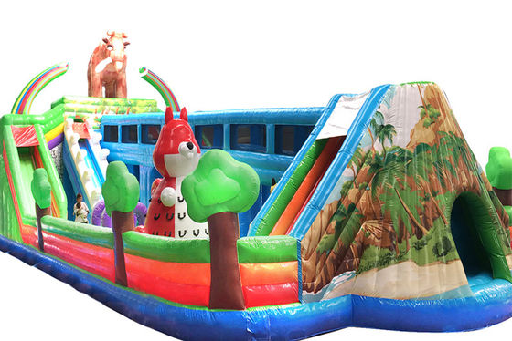 14 Años hasta la Rueda de Ferris Loca Fun City Inflable Castillo Rebordante con Parque Temático Animal