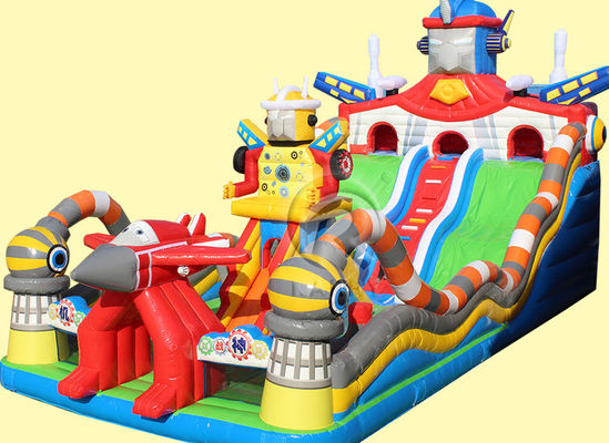 14 Años hasta la Rueda de Ferris Loca Fun City Inflable Castillo Rebordante con Parque Temático Animal