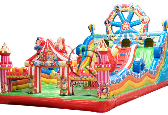14 Años hasta la Rueda de Ferris Loca Fun City Inflable Castillo Rebordante con Parque Temático Animal