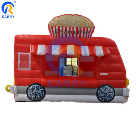 Certificado EN71/EN14960/CE Camión de comida inflable Casa de salto de pizza para publicidad